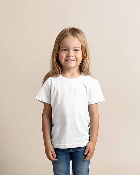 Rundhals-T-Shirt für Kinder