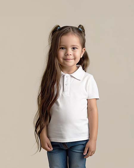 Short sleeve polo shirt for children