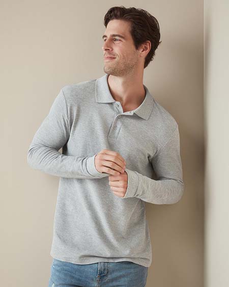 Polo manches longues pour hommes