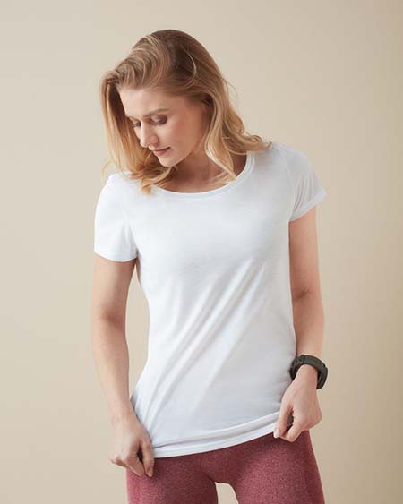 T-shirt con girocollo da donna