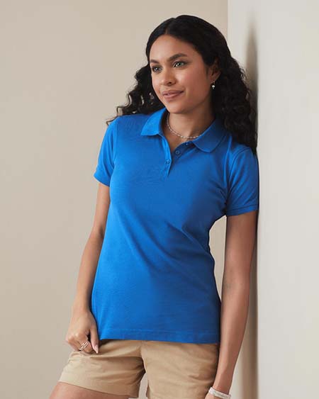 Short sleeve polo shirt for women